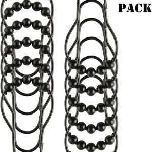 Ansxiy Shower Curtain Hooks Rings, Rustproof Metal Shower Curtain Rings for Bath